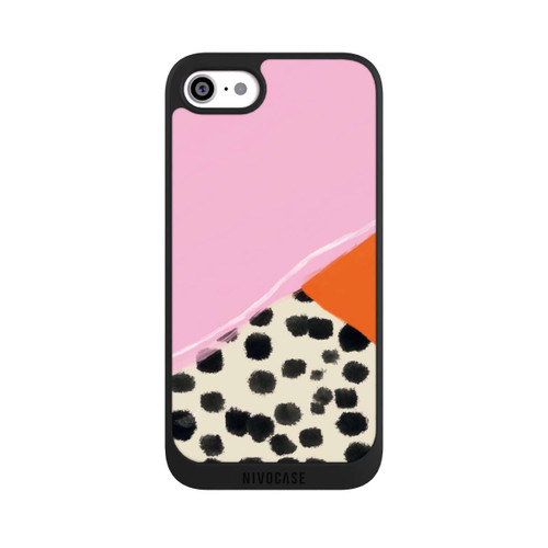 Apple iPhone SE (2020) NIVOpure Pink and Orange Modern Art with Dots