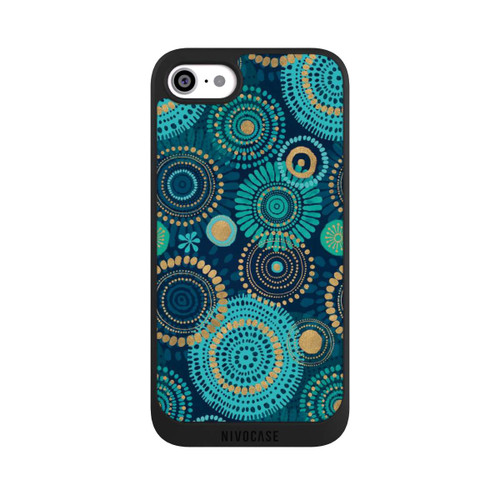 Apple iPhone SE (2020) NIVOpure Blockprint India Teal Gold