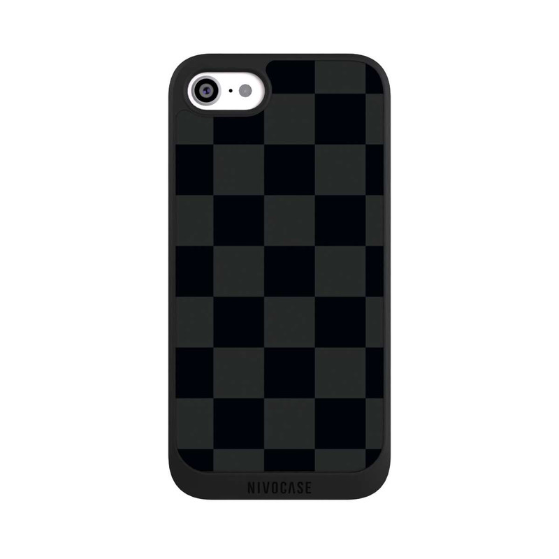 iPhone SE 2020 NIVOpure Checked Pattern Black