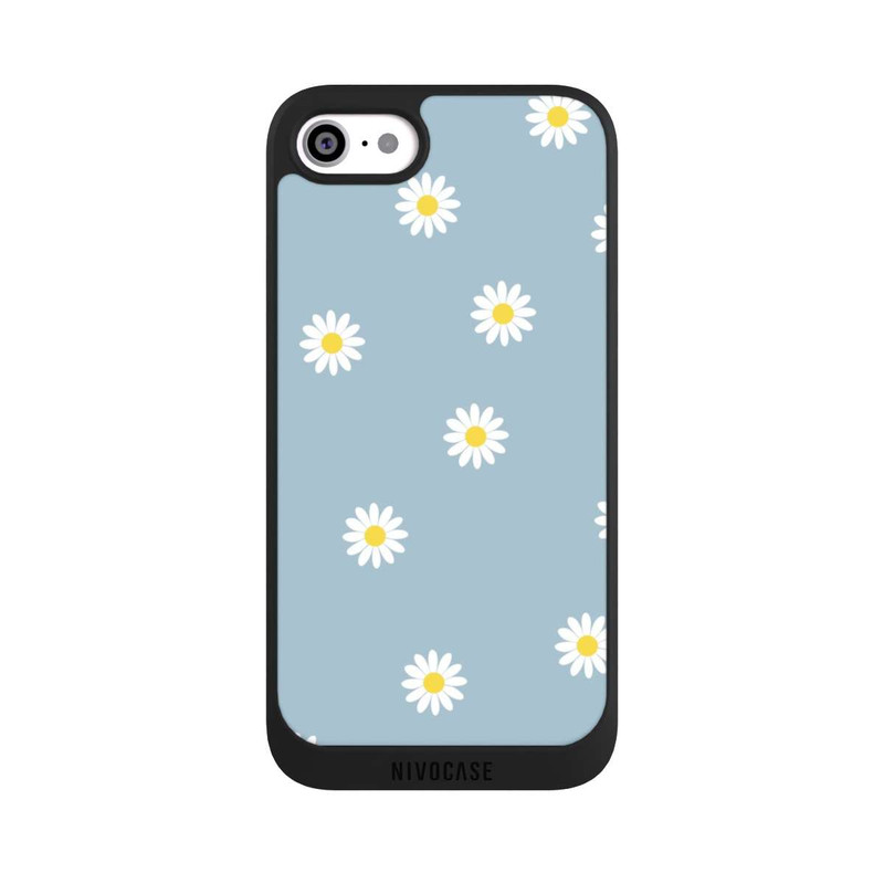 iPhone SE 2020 NIVOpure Gänseblümchen Muster Blau