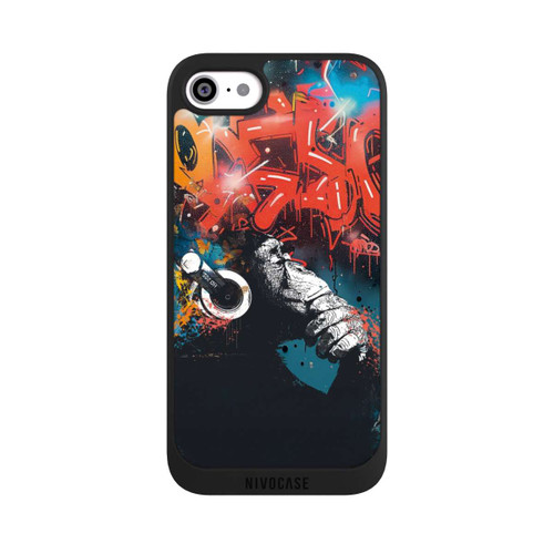 Apple iPhone SE (2020) NIVOpure Affe Stereo Kopfhörer Graffiti Street Art