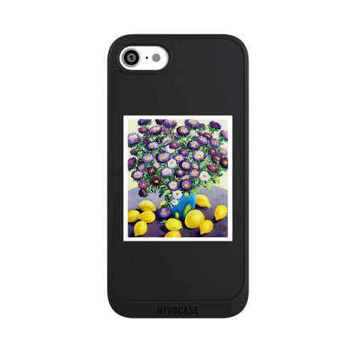 Apple iPhone SE (2020) NIVOpure Purple Asters and Lemons by Christopher Ryland
