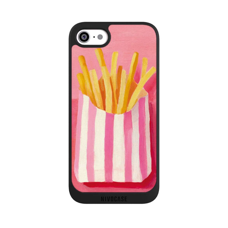 iPhone SE 2020 NIVOpure Retro Fries Pink Watercolor