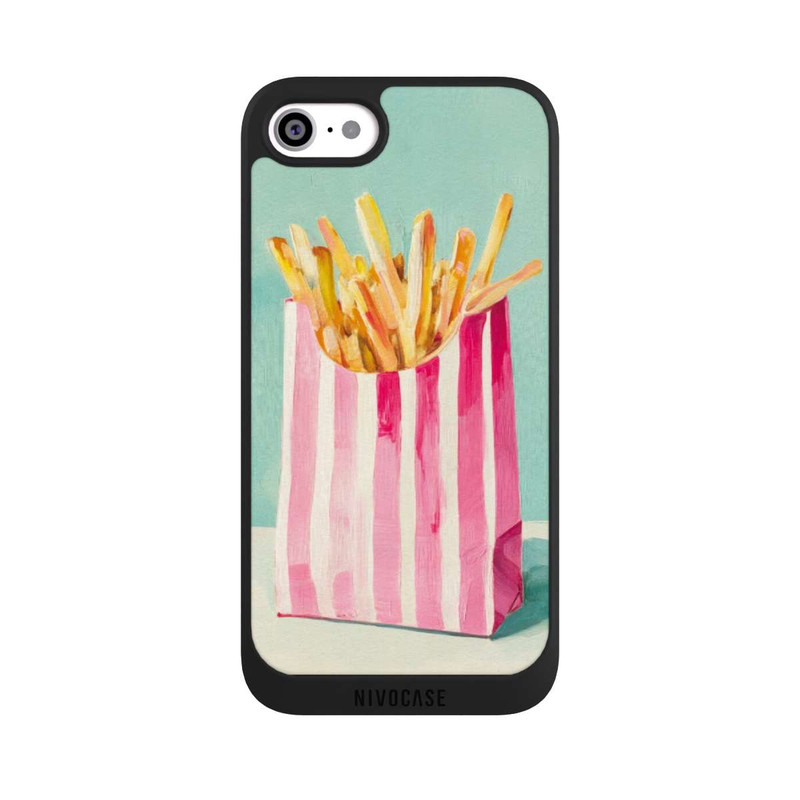 iPhone SE 2020 NIVOpure Retro Fries Blue Watercolor