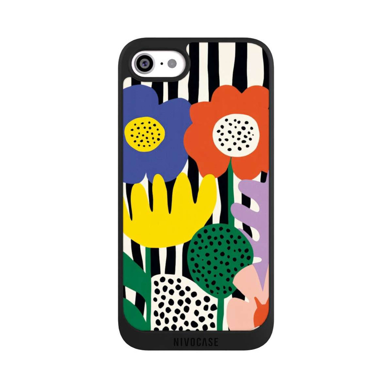 iPhone SE 2020 NIVOpure Flowers Striped Background