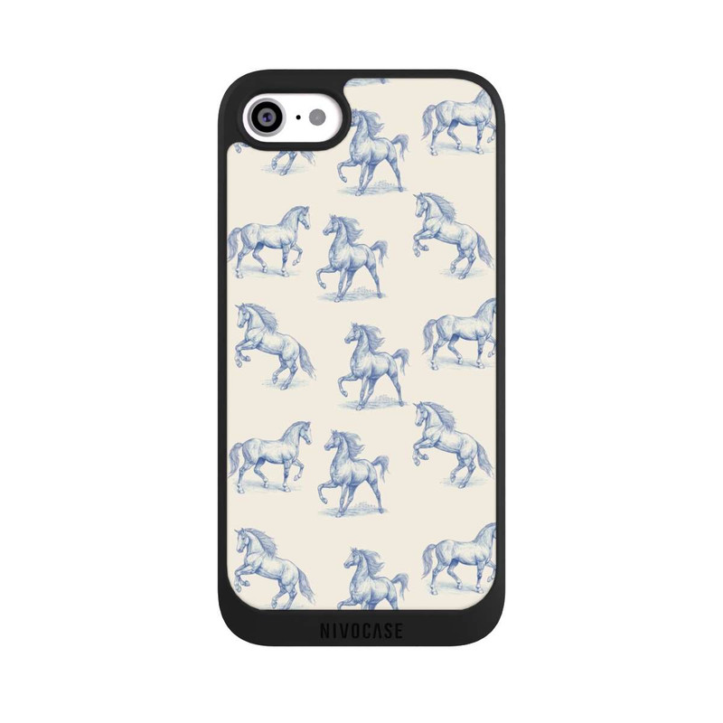 iPhone SE 2020 NIVOpure Horses Pattern Toile de Jouy with AI