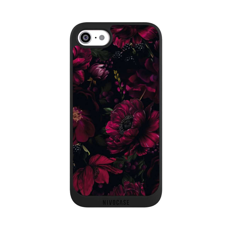 iPhone SE 2020 NIVOpure Dunkle Rote Blumen Liebe
