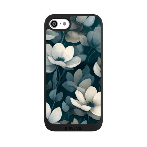 Apple iPhone SE (2020) NIVOpure Negative Flower Petrol White with AI