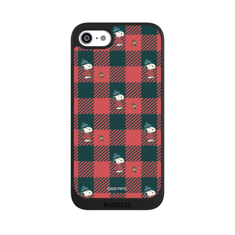 iPhone SE 2020 NIVOpure Peanuts Red Tartan Pattern