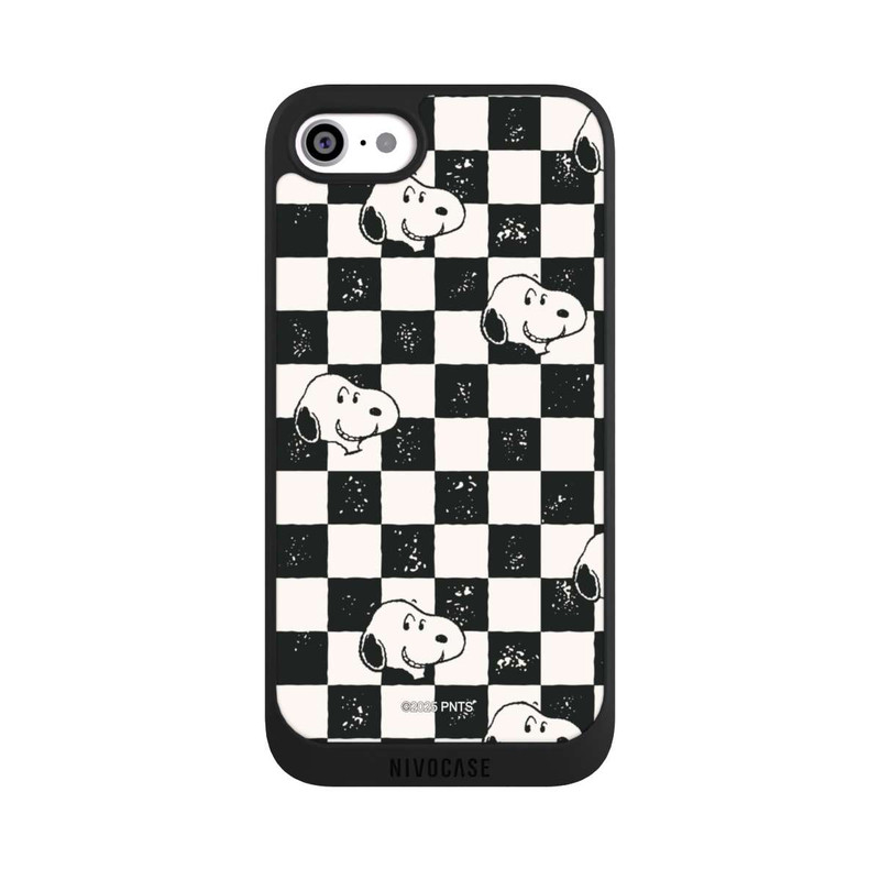 iPhone SE 2020 NIVOpure Snoopy Heads Checked Pattern