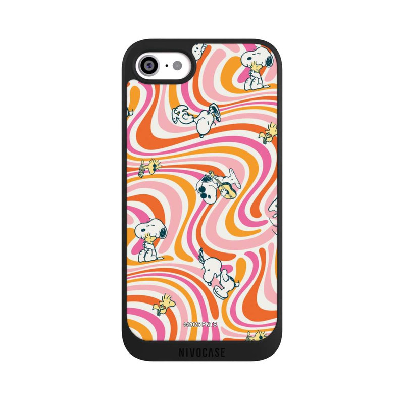 iPhone SE 2020 NIVOpure Peanuts Hippie Pattern Orange