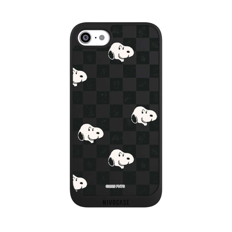 iPhone SE 2020 NIVOpure Snoopy Checked Pattern