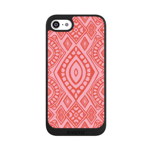 Apple iPhone SE (2020) NIVOpure Boho Geometric Intricate Tribal Design in Shades of Pink