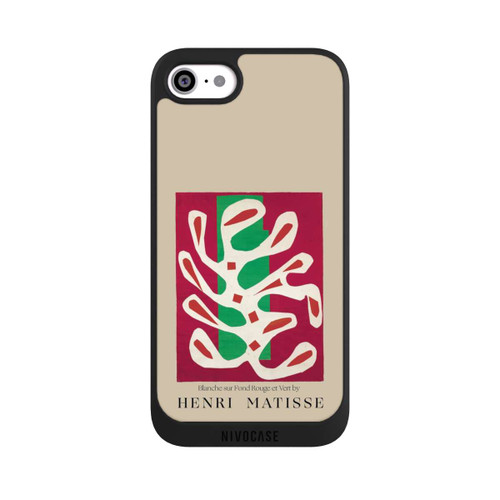 Apple iPhone SE (2020) NIVOpure Blanche sur Fond Rouge et Vert by Henri Matisse