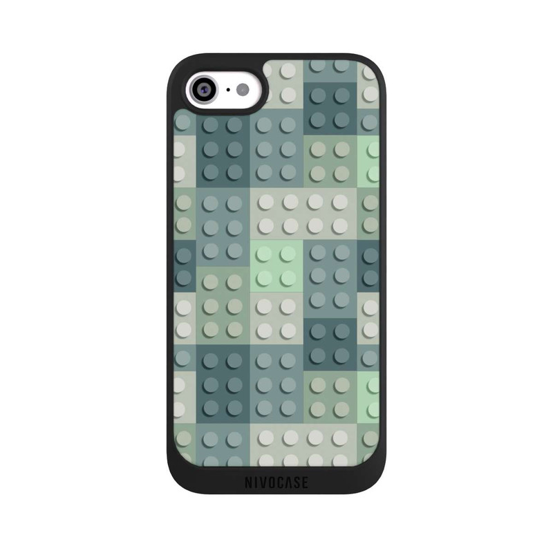 iPhone SE 2020 NIVOpure Green Blocks Pattern
