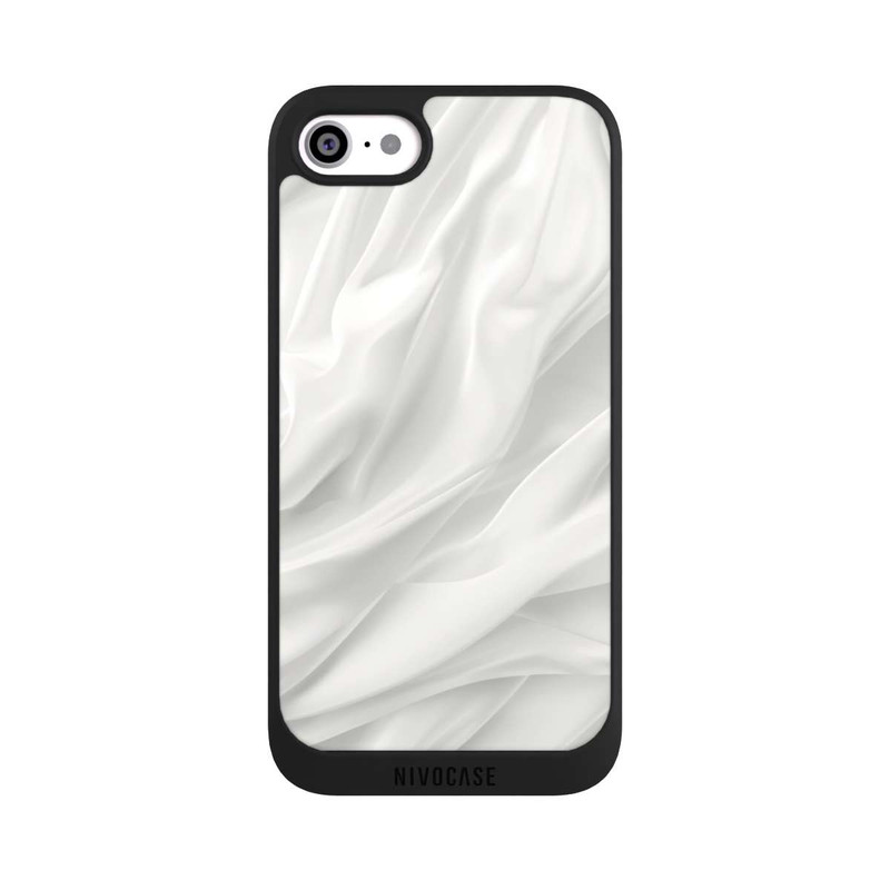 iPhone SE 2020 NIVOpure Texture Lisse Satinée Blanche avec IA