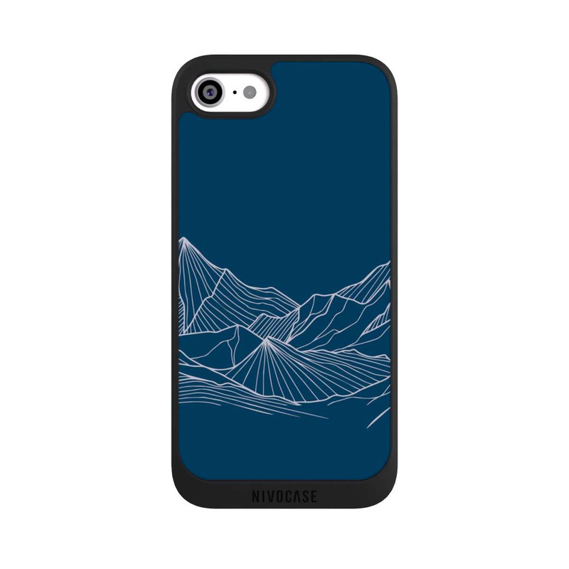 iPhone SE 2020 NIVOpure Blue Mountain Contour Lines