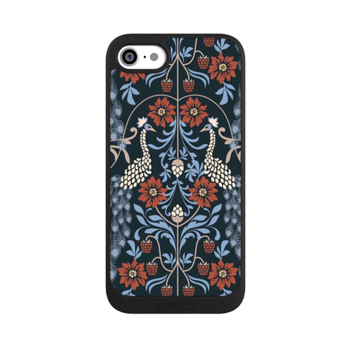 Apple iPhone SE (2020) NIVOpure Vintage Peacock Garden Arts and Crafts Floral Dark