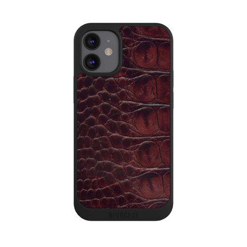 Apple iPhone 12 mini NIVOpure Cuir de Crocodile