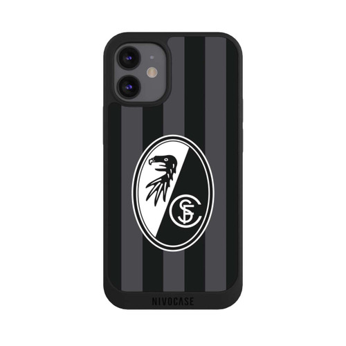 Apple iPhone 12 mini NIVOpure SC Freiburg - Grau Gestreift