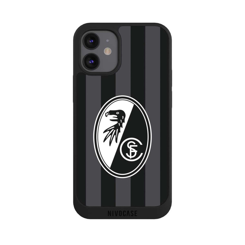 iPhone 12 mini NIVOpure SC Freiburg - Grau Gestreift