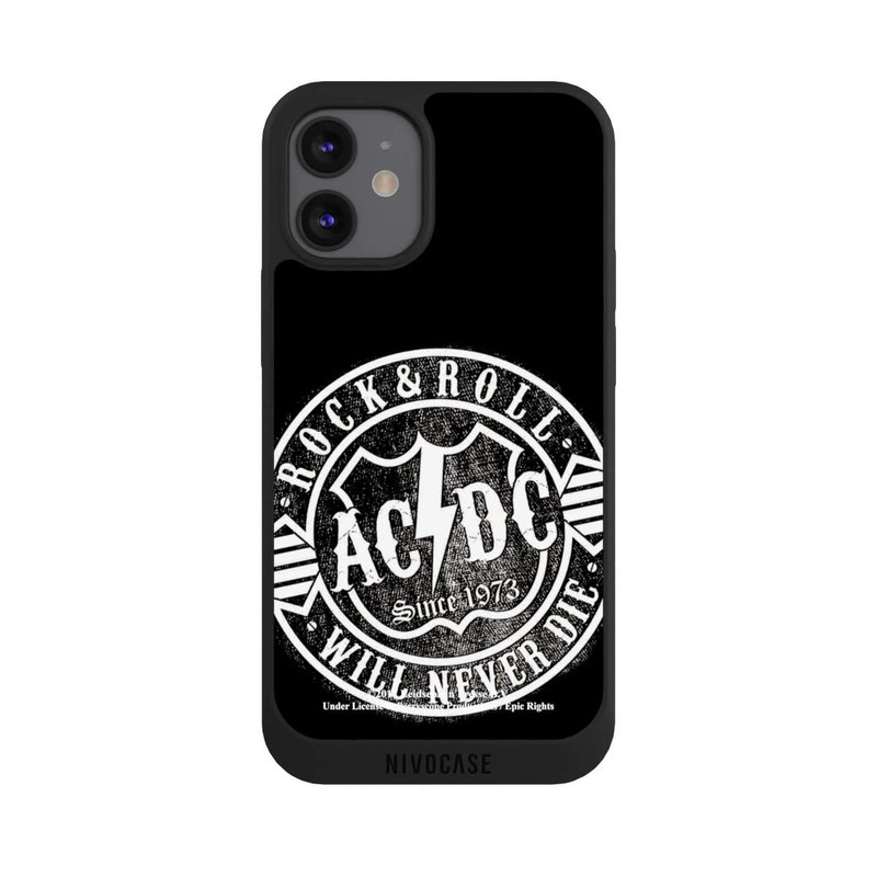 iPhone 12 mini NIVOpure ACDC Rock and Roll Blanc