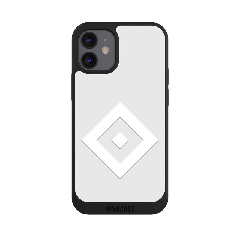iPhone 12 mini NIVOpure Logo en forme de losange sur fond gris HSV