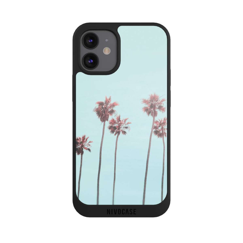 iPhone 12 mini NIVOpure Paradis des palmiers de plage rose
