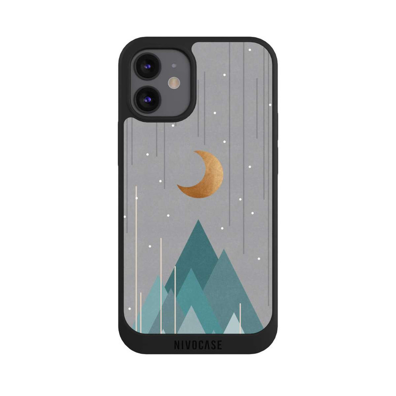 iPhone 12 mini NIVOpure Mond & Berge Mintgrün