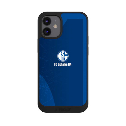 Apple iPhone 12 mini NIVOpure Schalke 04 Blauer Hintergrund Mit Logo