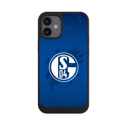 Apple iPhone 12 mini NIVOpure Schalke 04 Farbe Fleck Blau