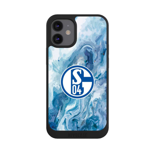 Apple iPhone 12 mini NIVOpure Schalke 04 Flüssig Blau