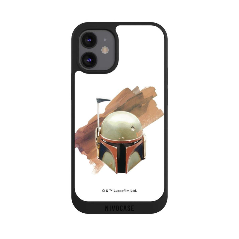 iPhone 12 mini NIVOpure Casque Boba Fett Blanc