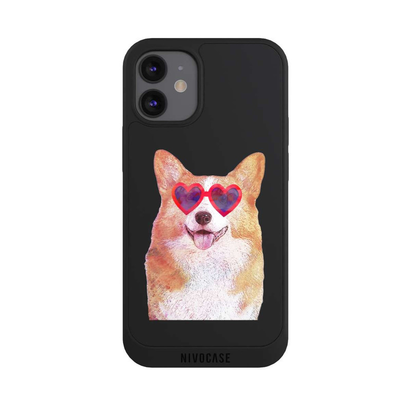 iPhone 12 mini NIVOpure Corgi Mignon Fond Transparent