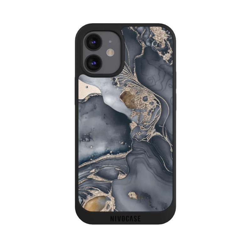 iPhone 12 mini NIVOpure Alcohol Ink Gold Grey