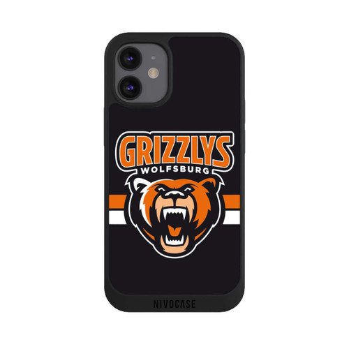 Apple iPhone 12 mini NIVOpure Logo Streifen Orange und Weiß 