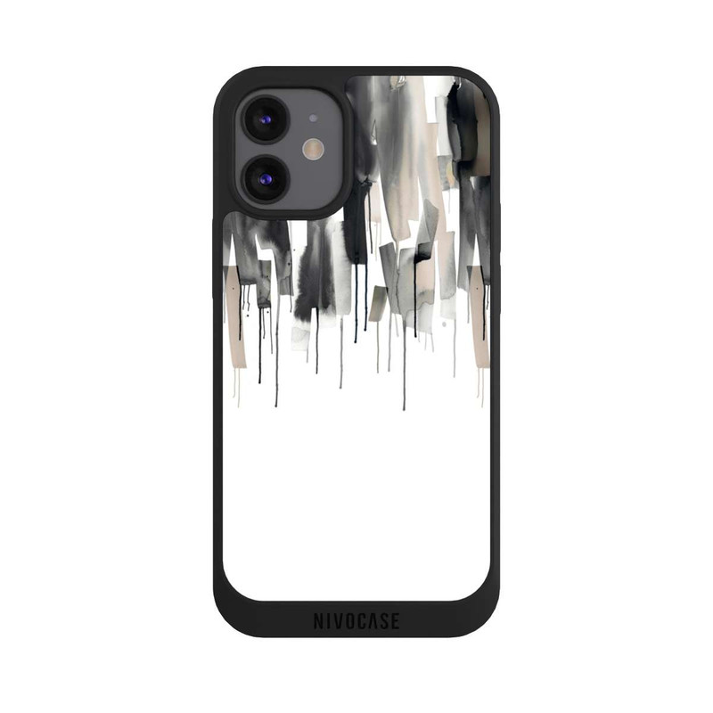 iPhone 12 mini NIVOpure Watery Stripes Japandi Black