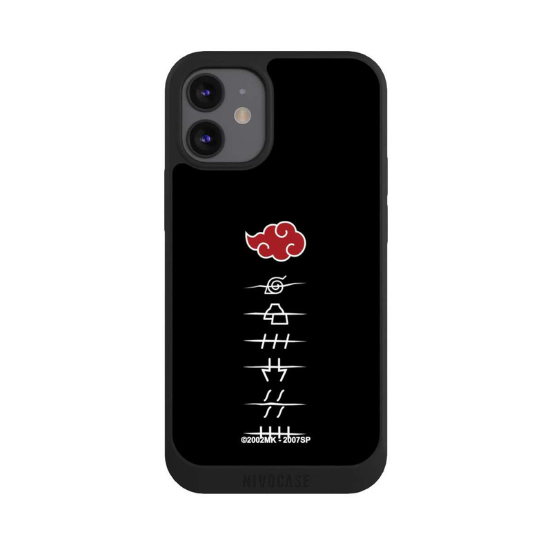 iPhone 12 mini NIVOpure Symboles des membres de l'Akatsuki noirs