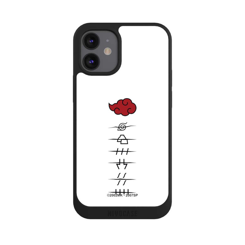iPhone 12 mini NIVOpure Akatsuki Mitgliedersymbole Weiß
