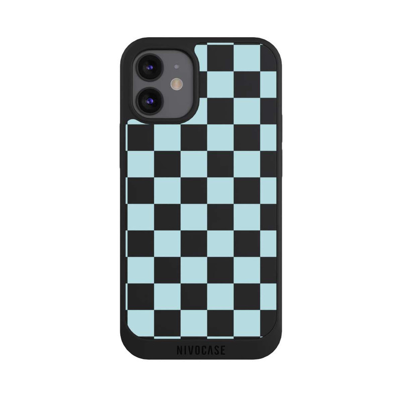 iPhone 12 mini NIVOpure Carreaux bleus souples