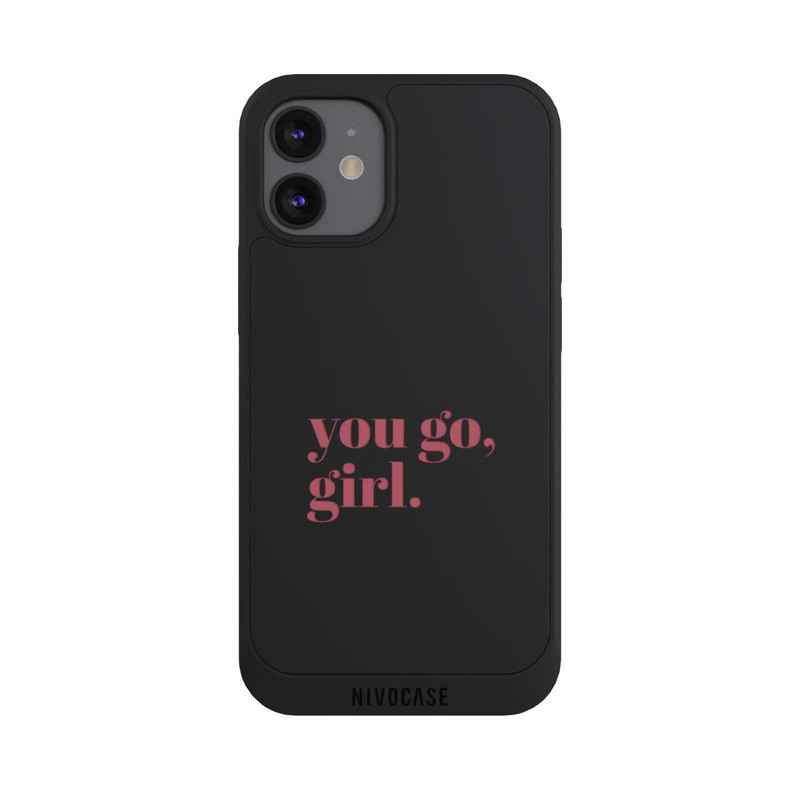 iPhone 12 mini NIVOpure You Go Girl Rosa Transparent