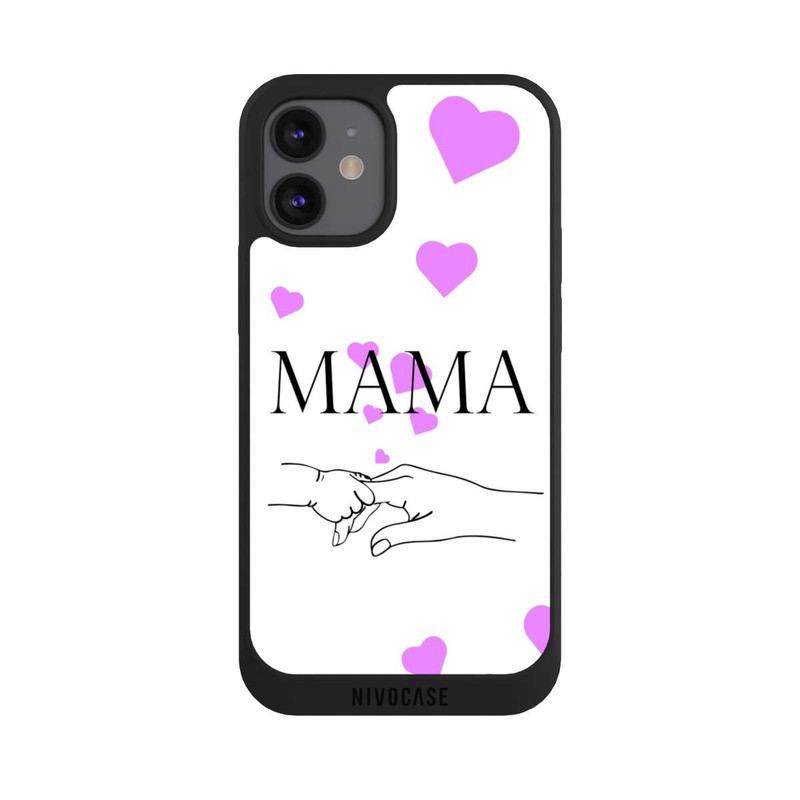 iPhone 12 mini NIVOpure Muttertag Line Art Hände