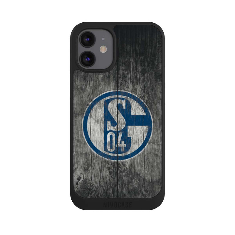 iPhone 12 mini NIVOpure Schalke 04 Holz Look