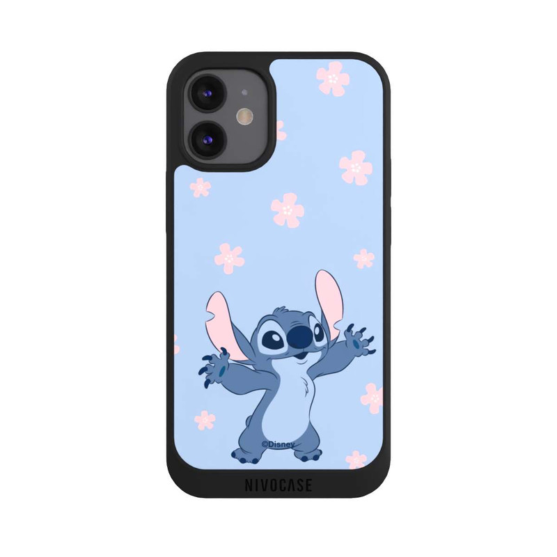 iPhone 12 mini NIVOpure Stitch Pastel Flowers Blue