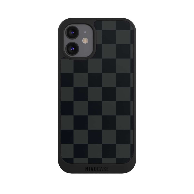 iPhone 12 mini NIVOpure motif en damier noir