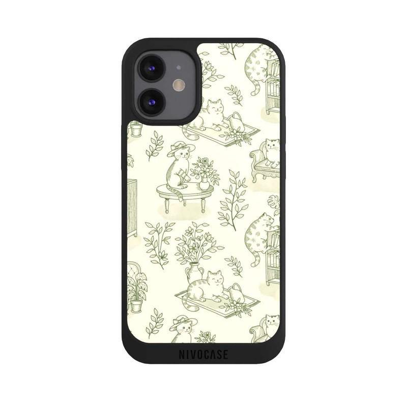 iPhone 12 mini NIVOpure Chonky Cats Toile de Jouy