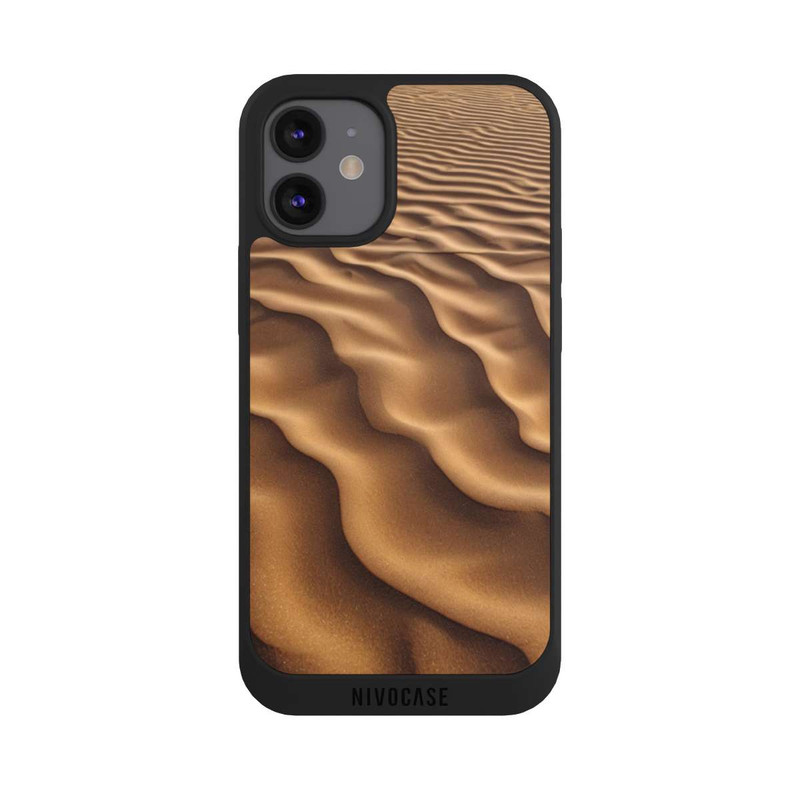 iPhone 12 mini NIVOpure Sandstruktur Senfgelb mit KI