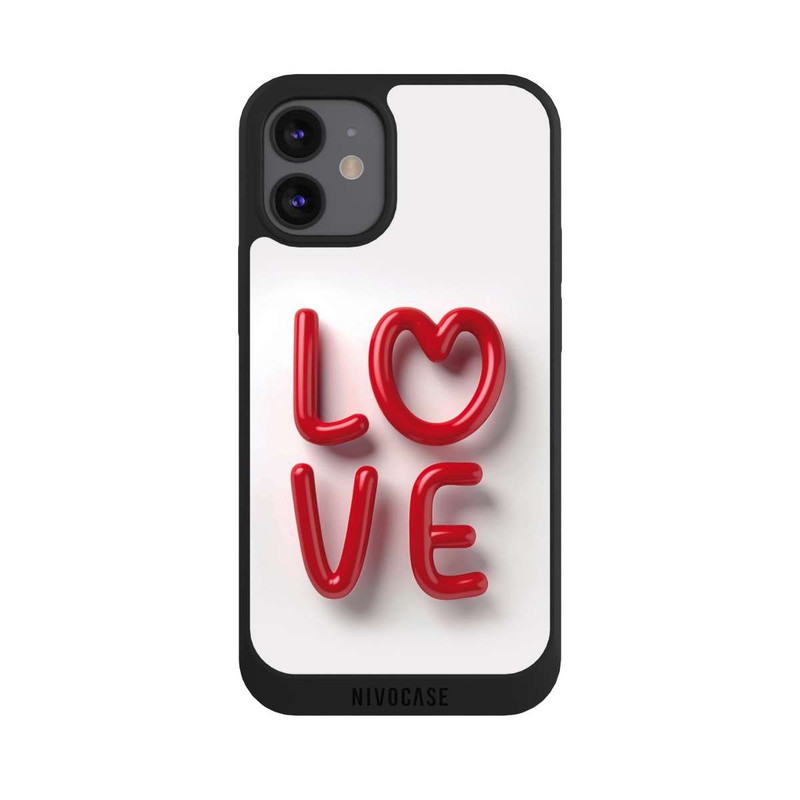 iPhone 12 mini NIVOpure Love Statement Red with AI