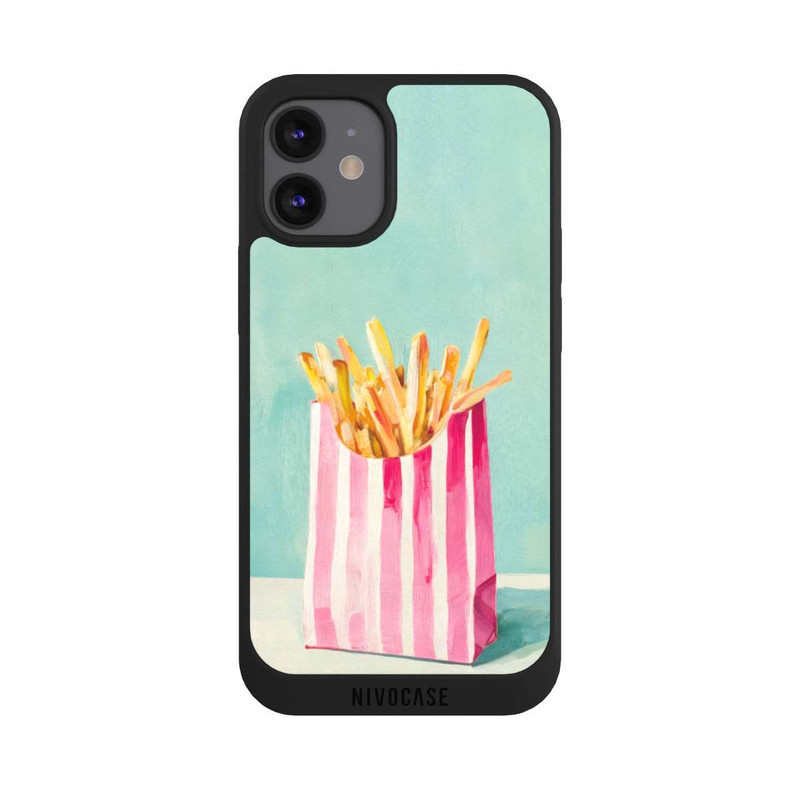 iPhone 12 mini NIVOpure Retro Fries Blue Watercolor