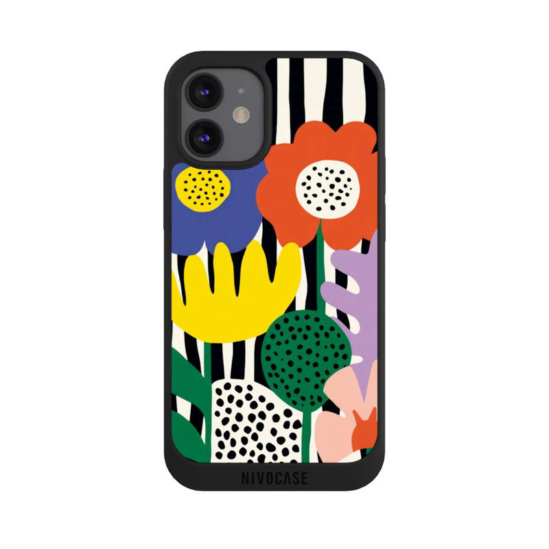 iPhone 12 mini NIVOpure Flowers Striped Background